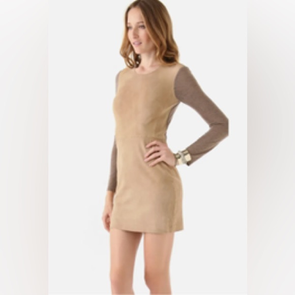 NWT Rebecca Taylor genuine suede/knit dress - Picture 1 of 12
